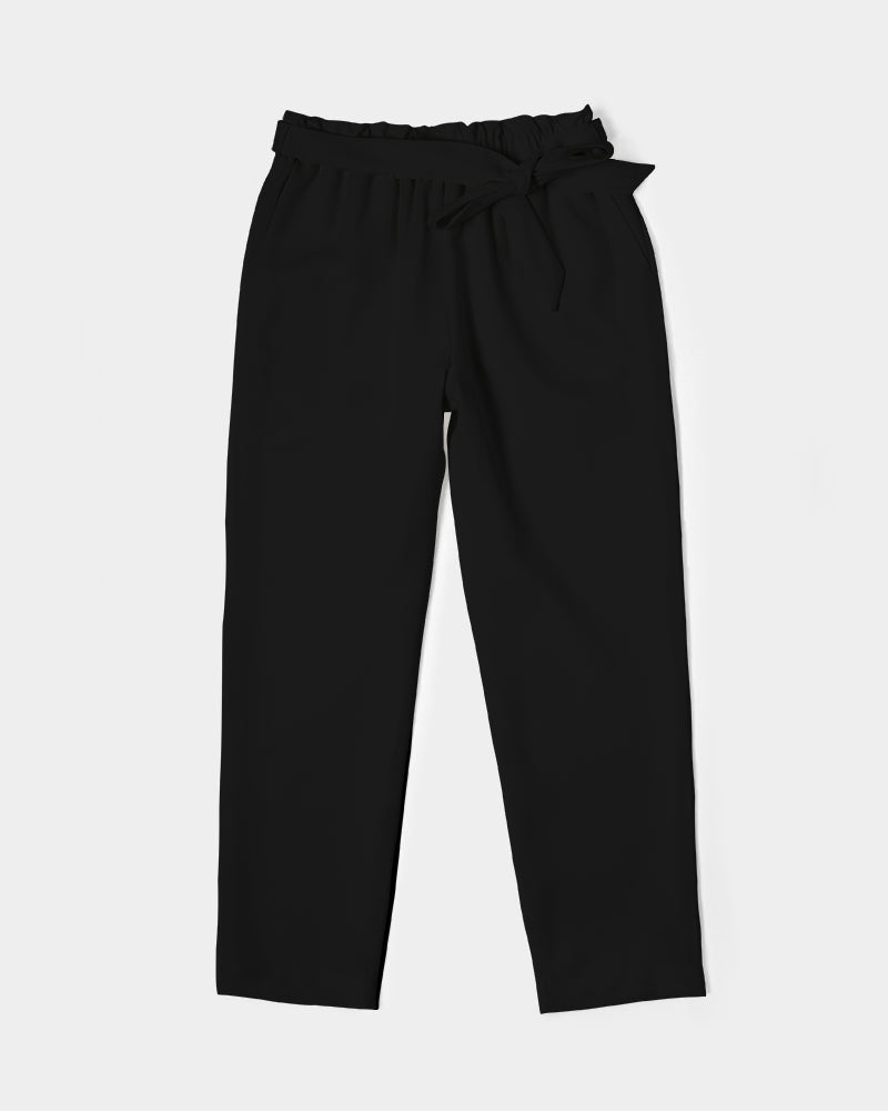 mind zone women's belted tapered pants