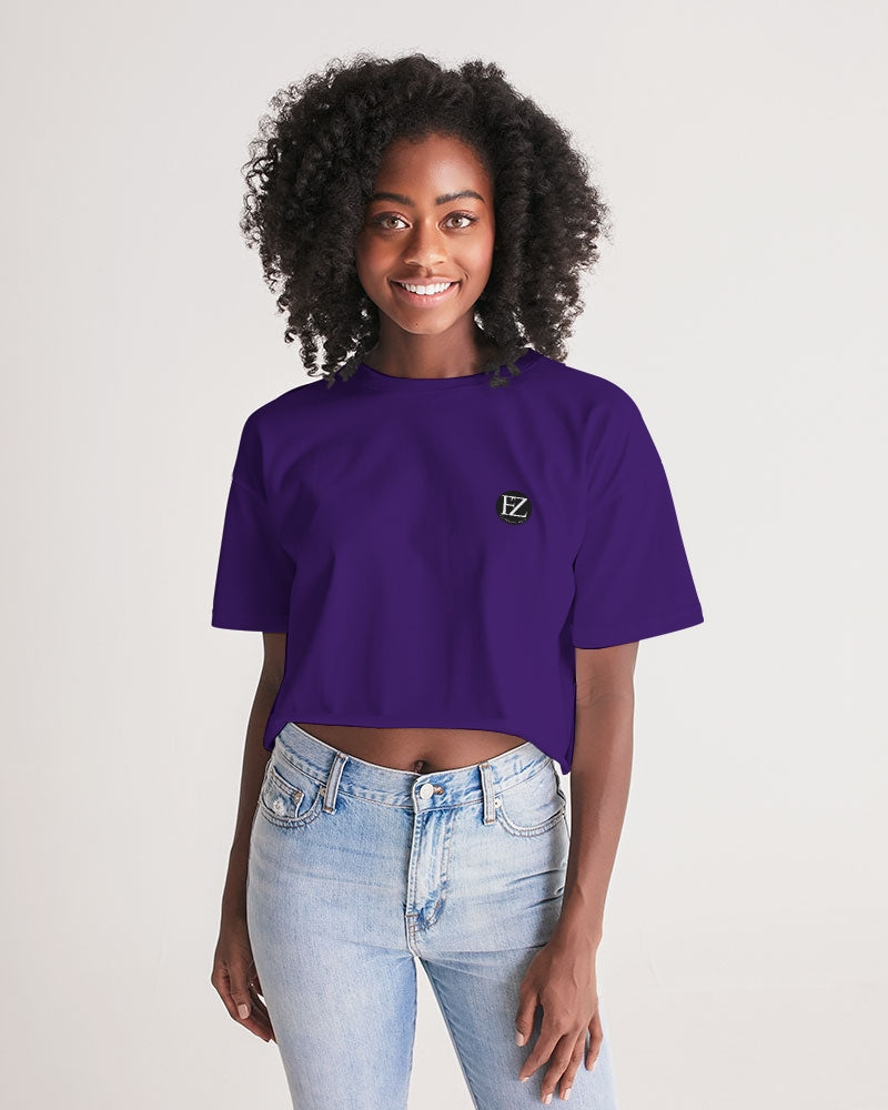 purple flite women's lounge cropped tee