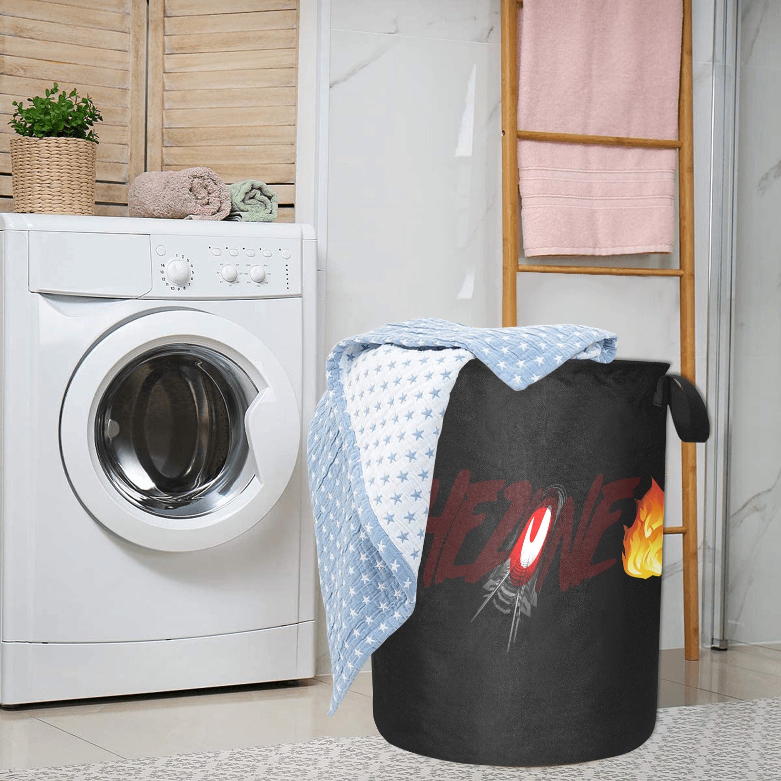 fz laundry basket - large one size / fz laundry basket - black laundry basket(large)