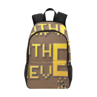 fz yellow levels backpack one size / fz levels backpack - brown all-over print unisex casual backpack with side mesh pockets (model 1659)