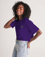 purple flite women's lounge cropped tee