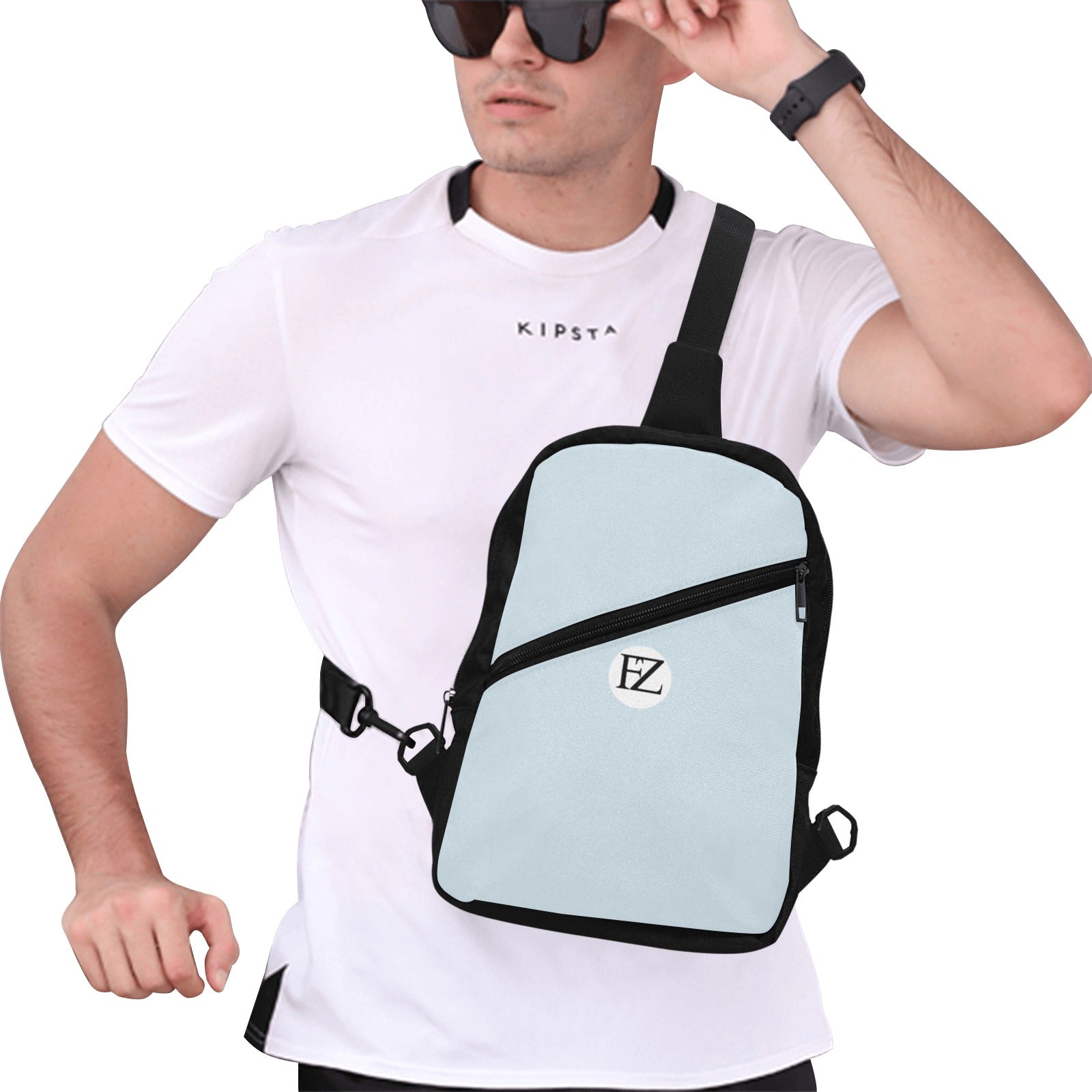 fz men's chest bag one size / fz chest bag-blue men's chest bag (model1726)