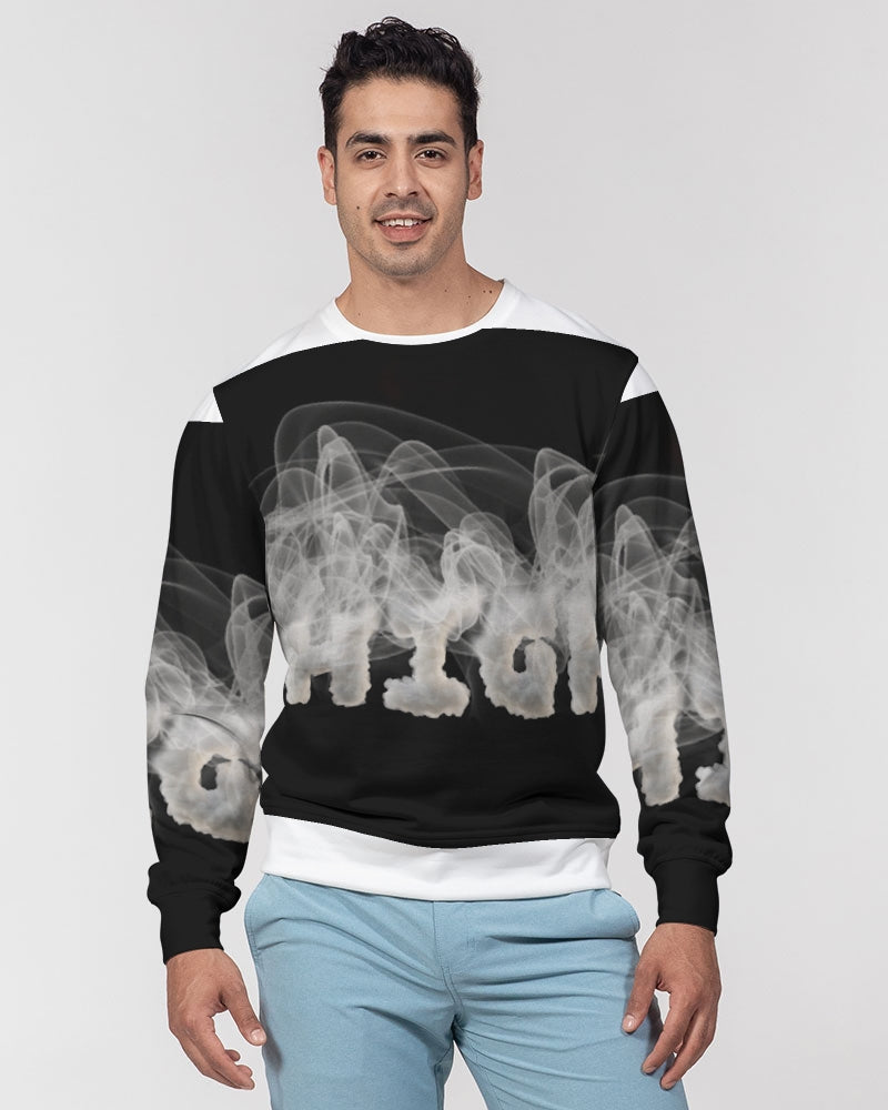 high grade men's classic french terry crewneck pullover