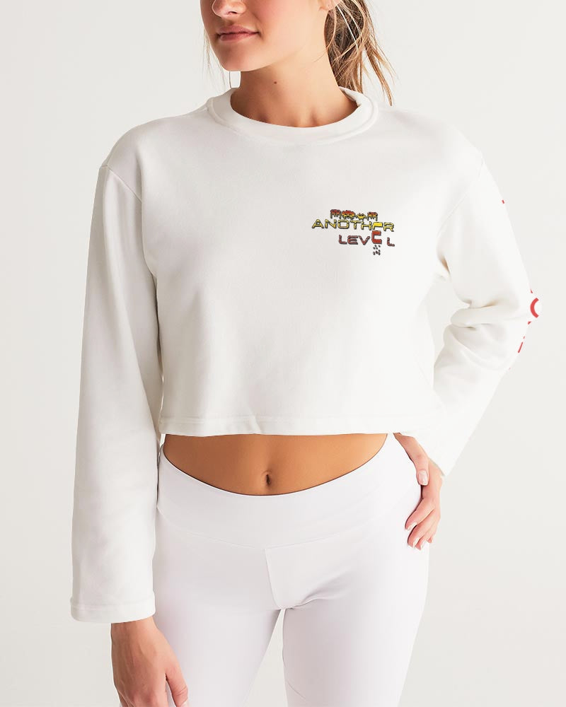 white zone women's cropped sweatshirt