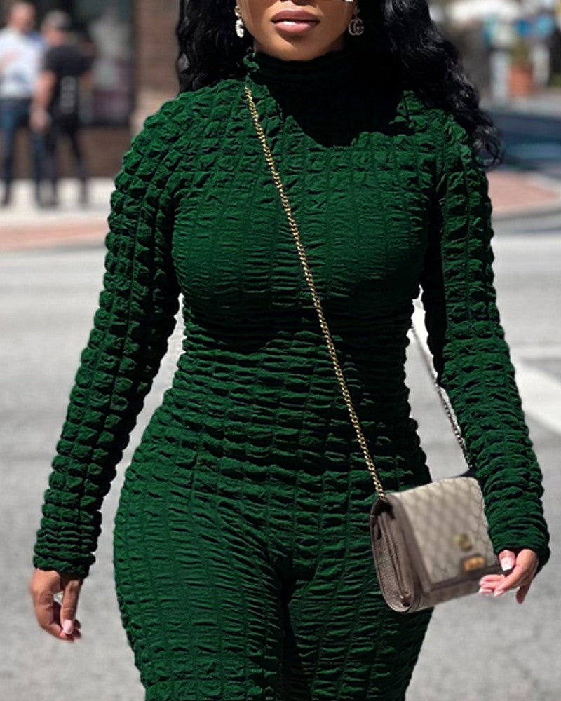 FZ Women's Textured Zip Back Jumpsuit - FZwear