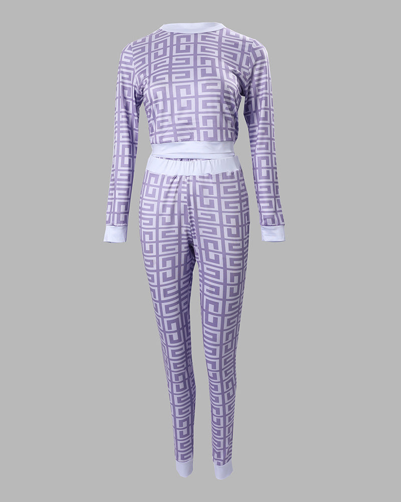 FZ Women's Geometric Print Pants Suit - FZwear