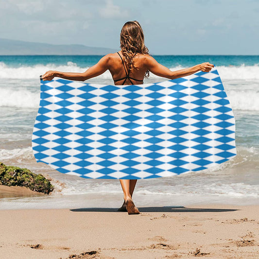 fz beach towel - blue diamond beach towel 32"x 71"(made in queen)