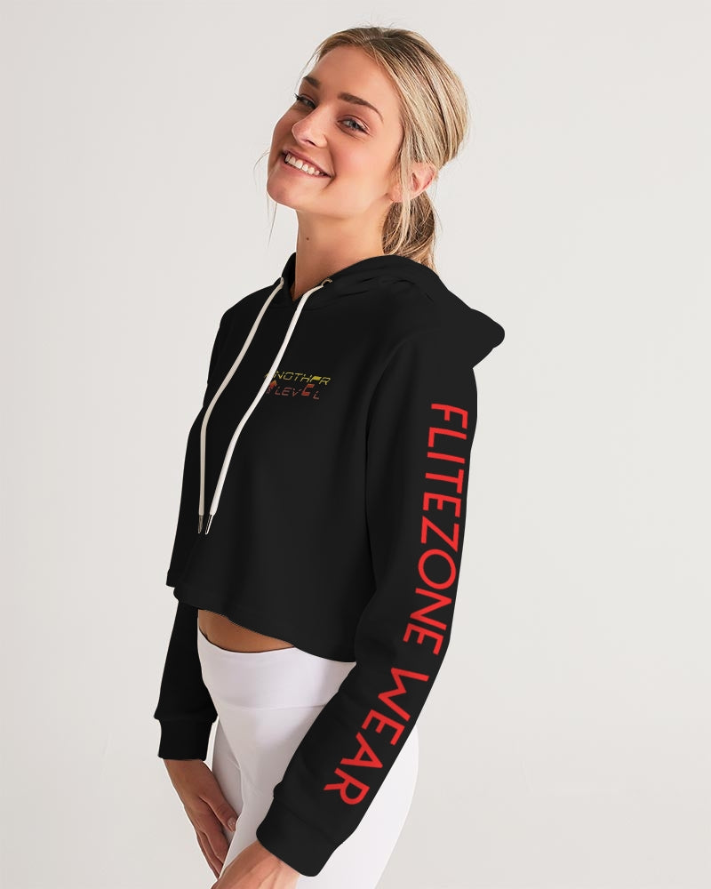 black zone women's cropped hoodie