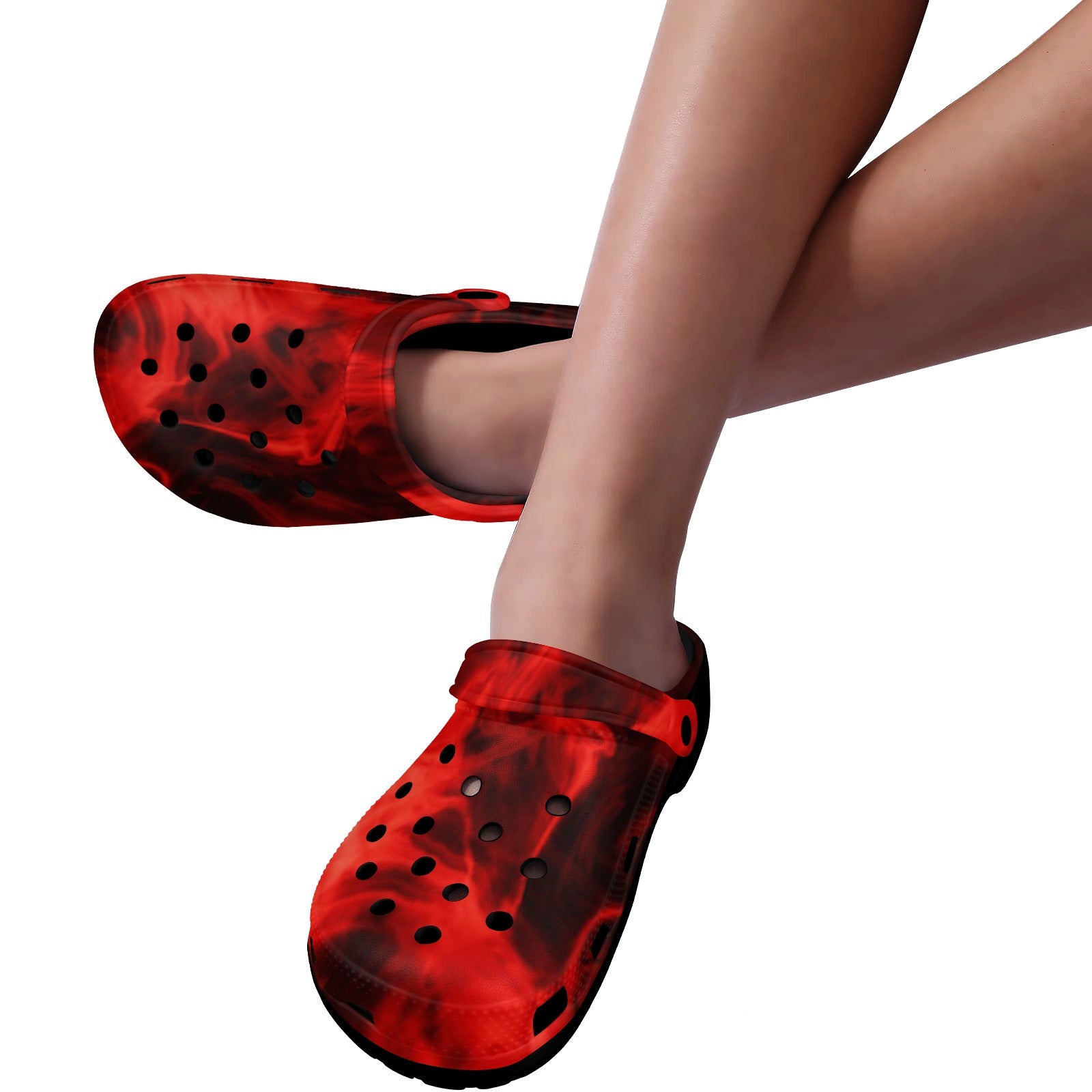 fz unisex sandals - fire custom print adults clogs
