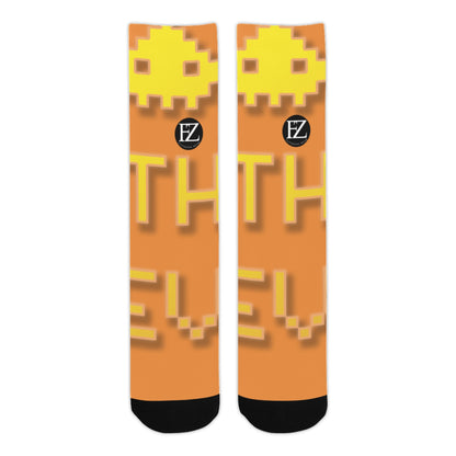 fz unisex socks - yellow one size / fz socks - orange sublimated crew socks(made in usa)