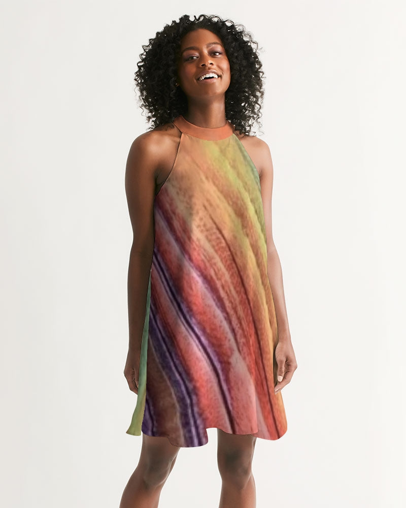 abstract zone women's halter dress