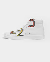 white zone upgraded men's hightop canvas shoe