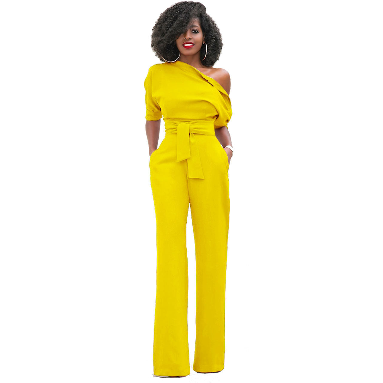 FZ Women's Diagonal One Piece Wide Leg Jumpsuit - FZwear