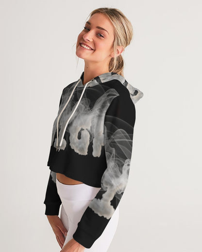 smoking the highest women's cropped hoodie