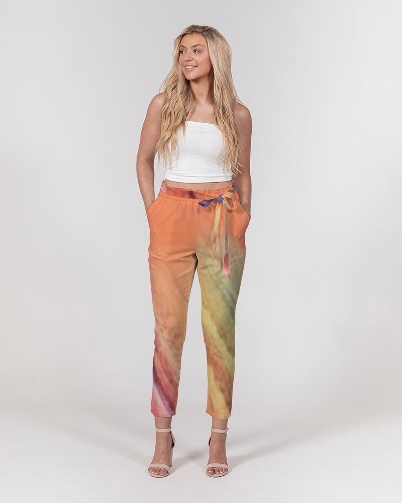 abstract zone women's belted tapered pants
