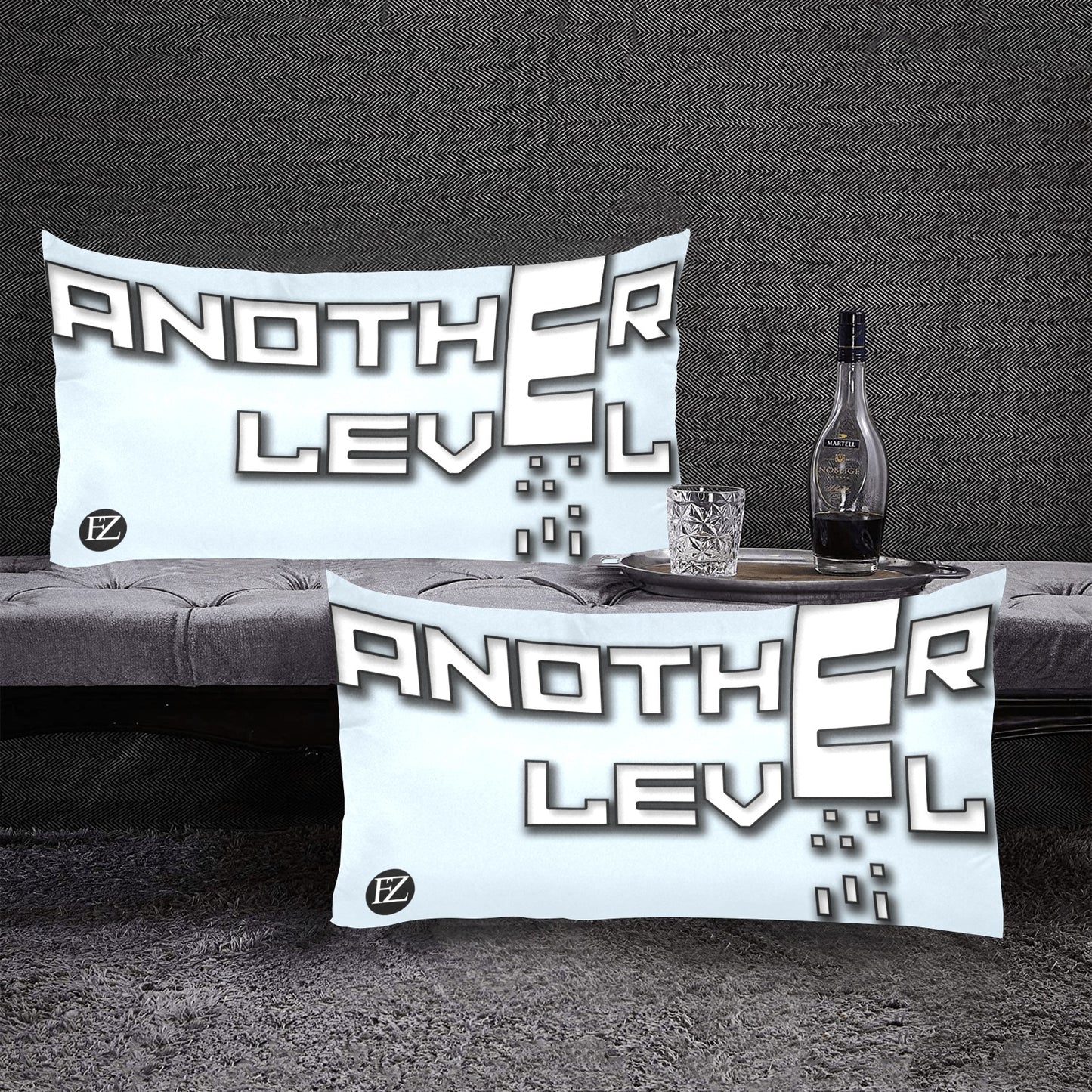 fz levels pillow case one size / fz levels pillow case - blue rectangle pillow cases 20"x36"(one side)(pack of 2)
