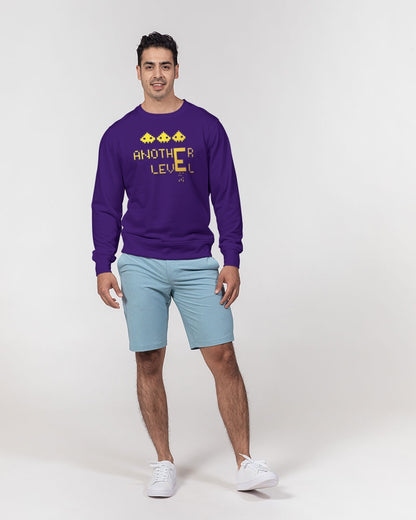 purple flite men's classic french terry crewneck pullover