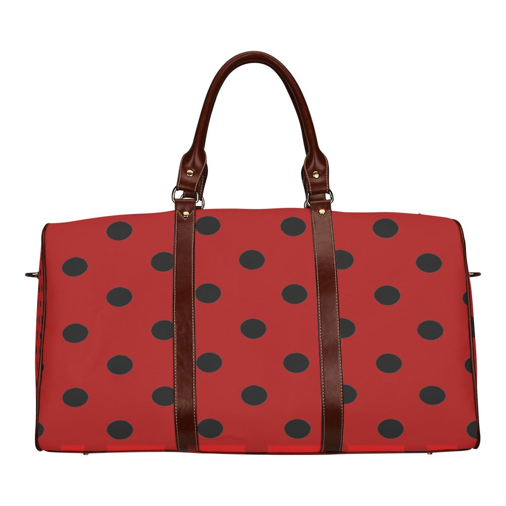 fz dot travel bag - small one size / fz dot travel bag - red travel bag brown (small) (model 1639)