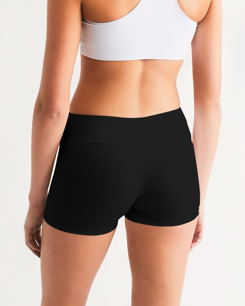 mind zone women's mid-rise yoga shorts