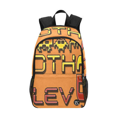 fz red levels backpack one size / fz levels backpack - orange all-over print unisex casual backpack with side mesh pockets (model 1659)