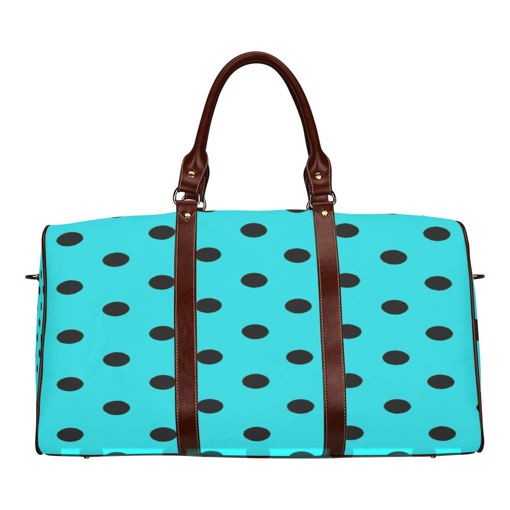 fz dot travel bag - small one size / fz dot travel bag - new blue travel bag brown (small) (model 1639)