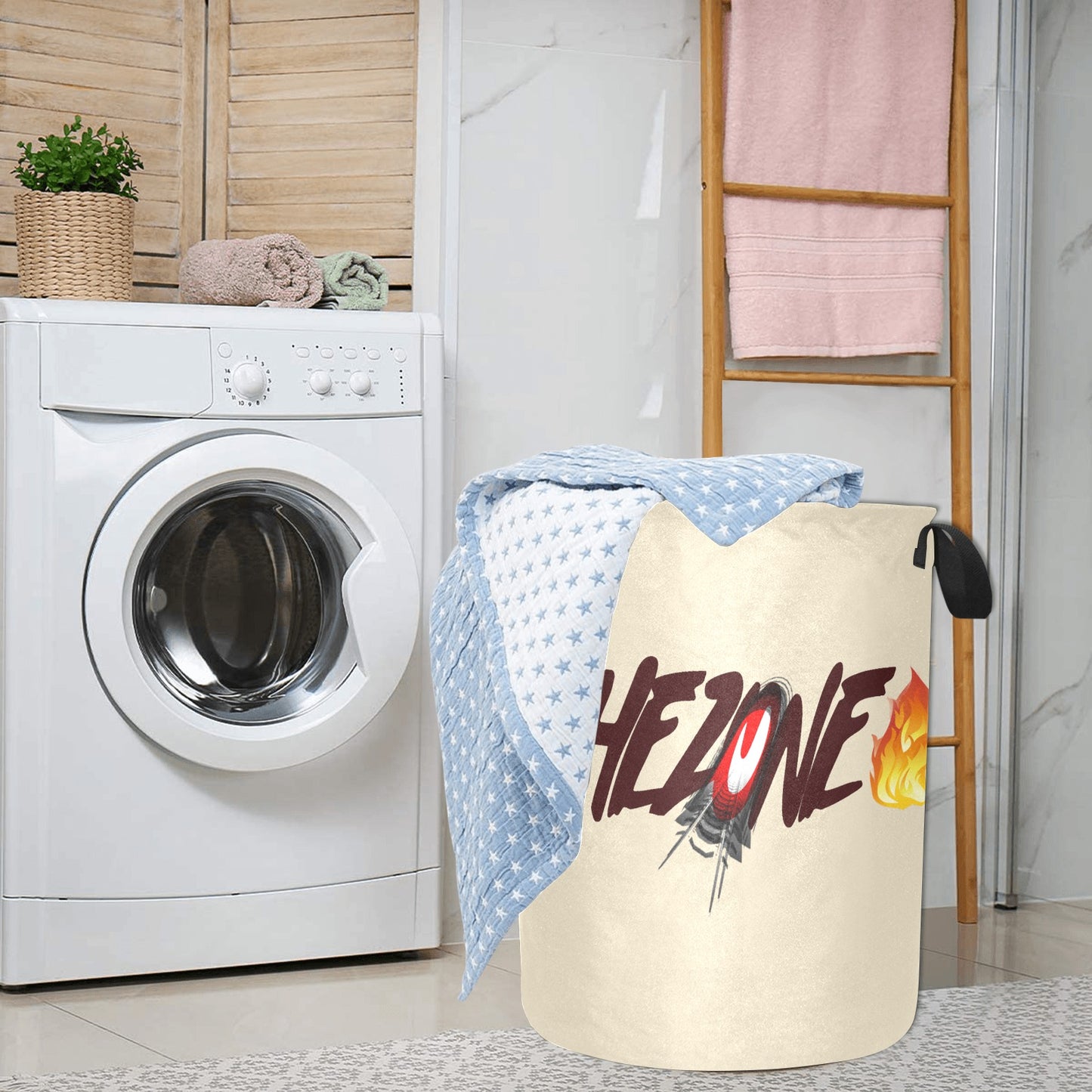 fz laundry basket - large one size / fz laundry basket - creme laundry basket(large)