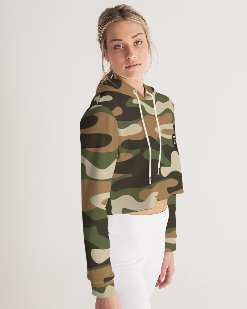 army flite women's cropped hoodie