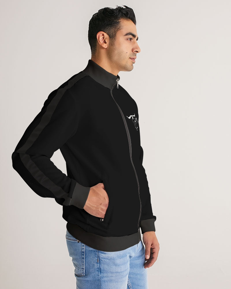 bull men's stripe-sleeve track jacket