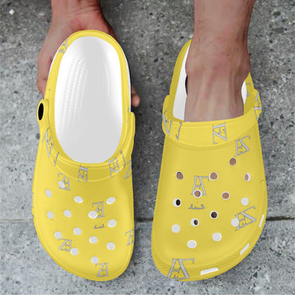 fz unisex sandals - yellow custom print adults clogs