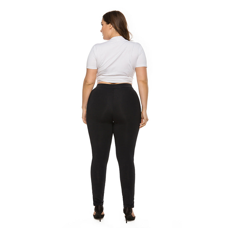 fz women's plus size elastic waist pants