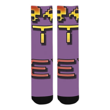 fz unisex socks - red one size / fz socks - purple sublimated crew socks(made in usa)