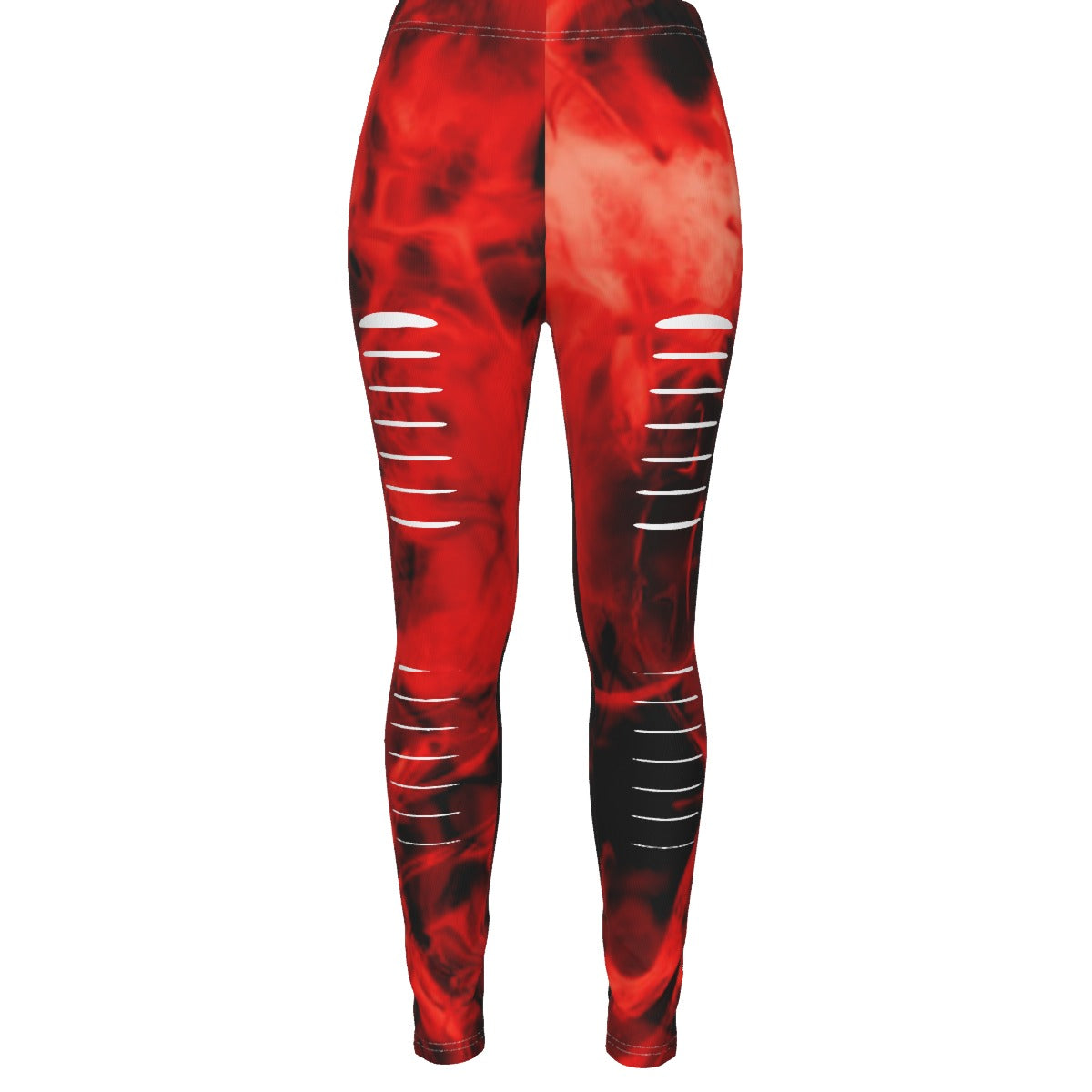 all-over print women's ripped leggings