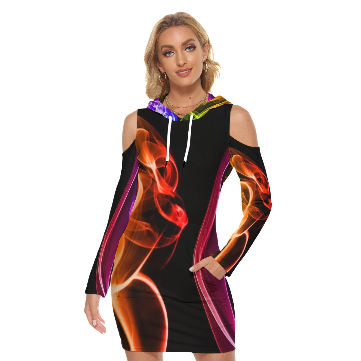 all-over print women's tight dress