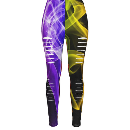 all-over print women's ripped leggings