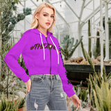 fz women's crop top hoodie with zipper