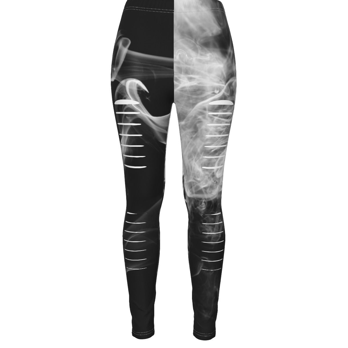 all-over print women's ripped leggings