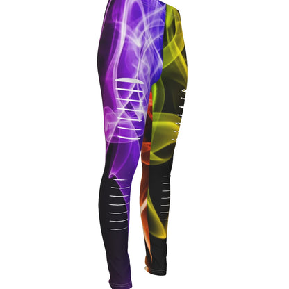 all-over print women's ripped leggings