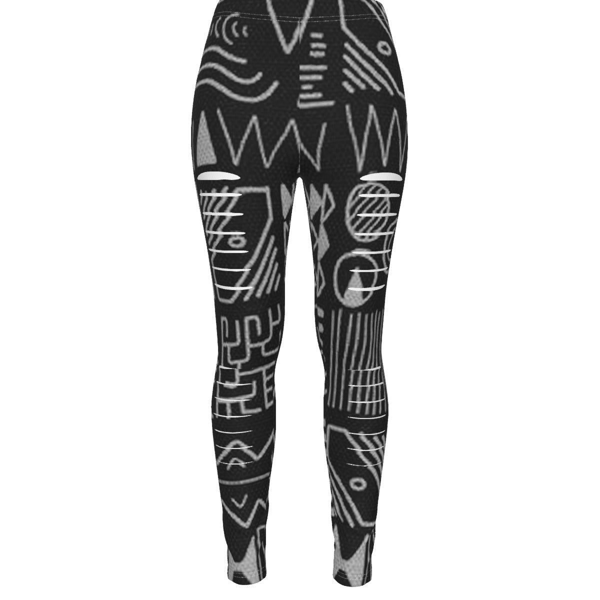 all-over print women's ripped leggings