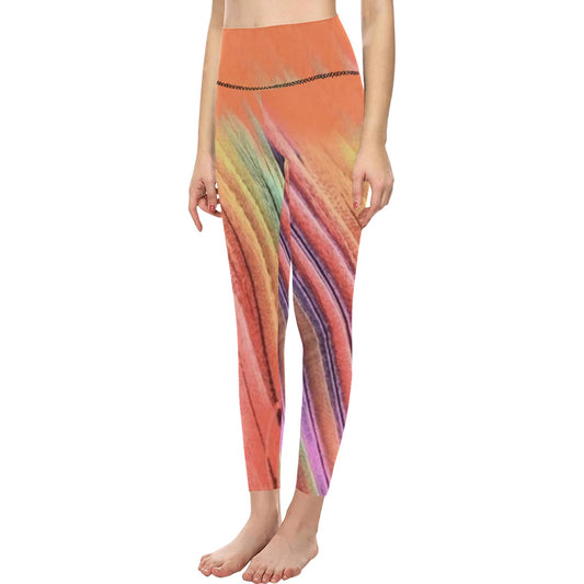 fz women's designer leggings - colorful women's high-waisted leggings (model l36)