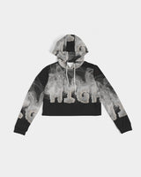 smoking the highest women's cropped hoodie