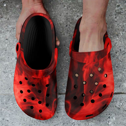 fz unisex sandals - fire custom print adults clogs