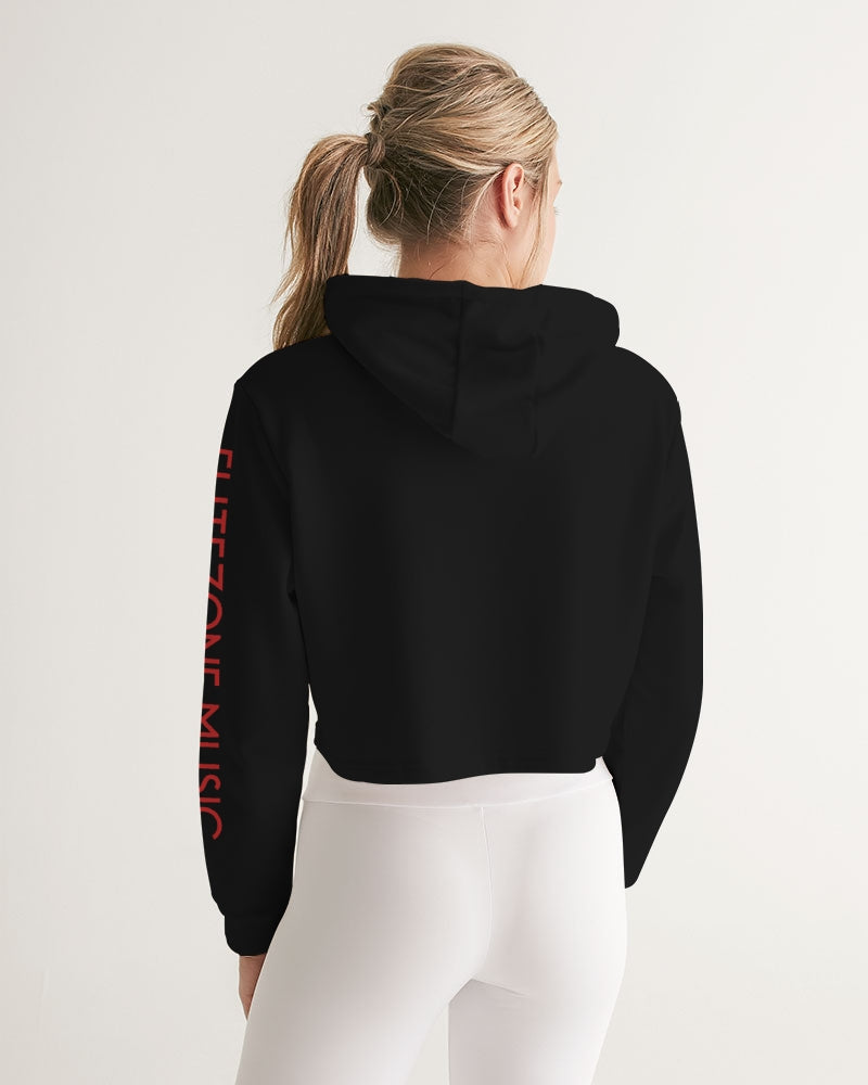 smokin black women's cropped hoodie