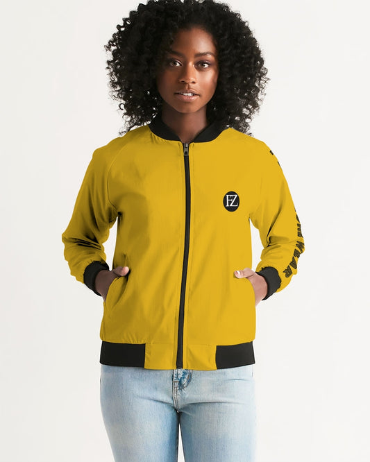yellow zone women's bomber jacket