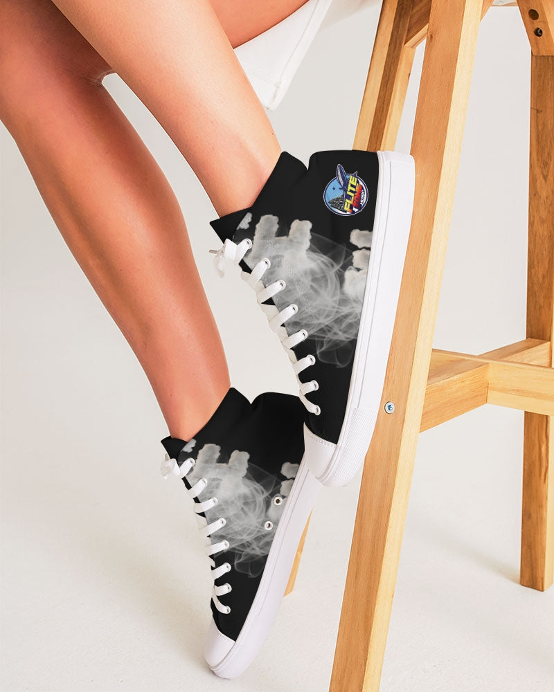 smokin black women's hightop canvas shoe