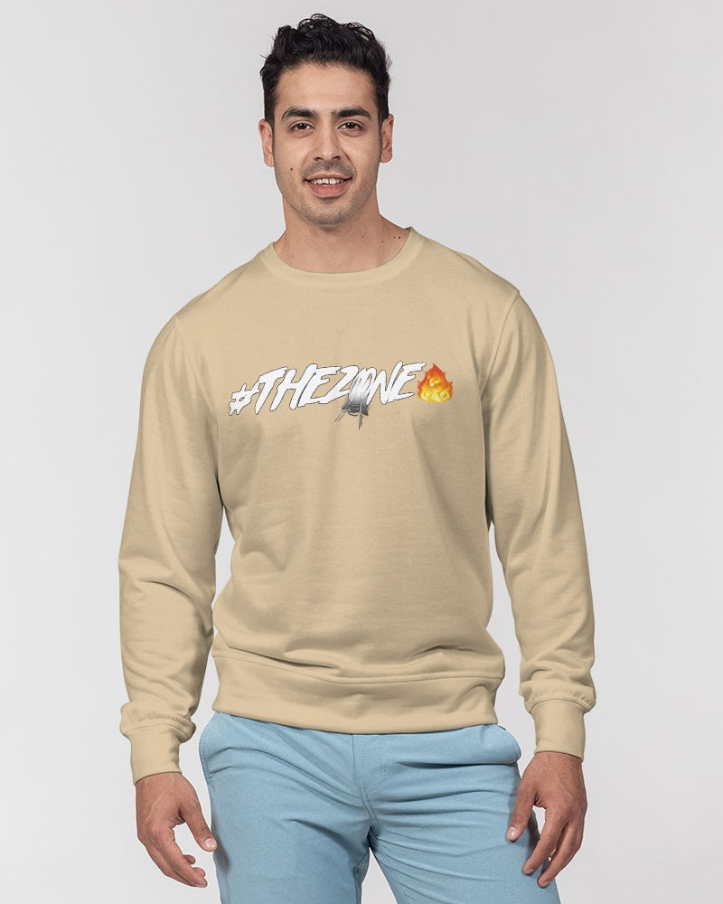 the beige zone men's classic french terry crewneck pullover