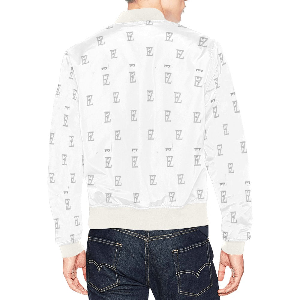 fz men's designer jacket-white men's all over print casual jacket (model h19)