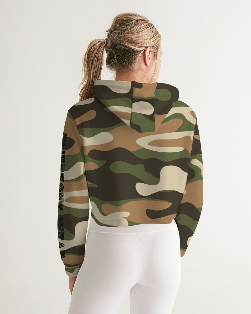 army flite women's cropped hoodie