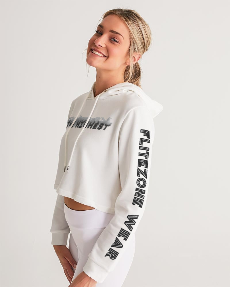 clean zone women's cropped hoodie