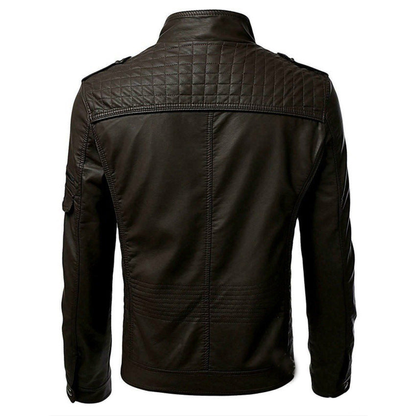 FZ Men's ""Zephyr"" Faux Leather Biker Jacket" - FZwear