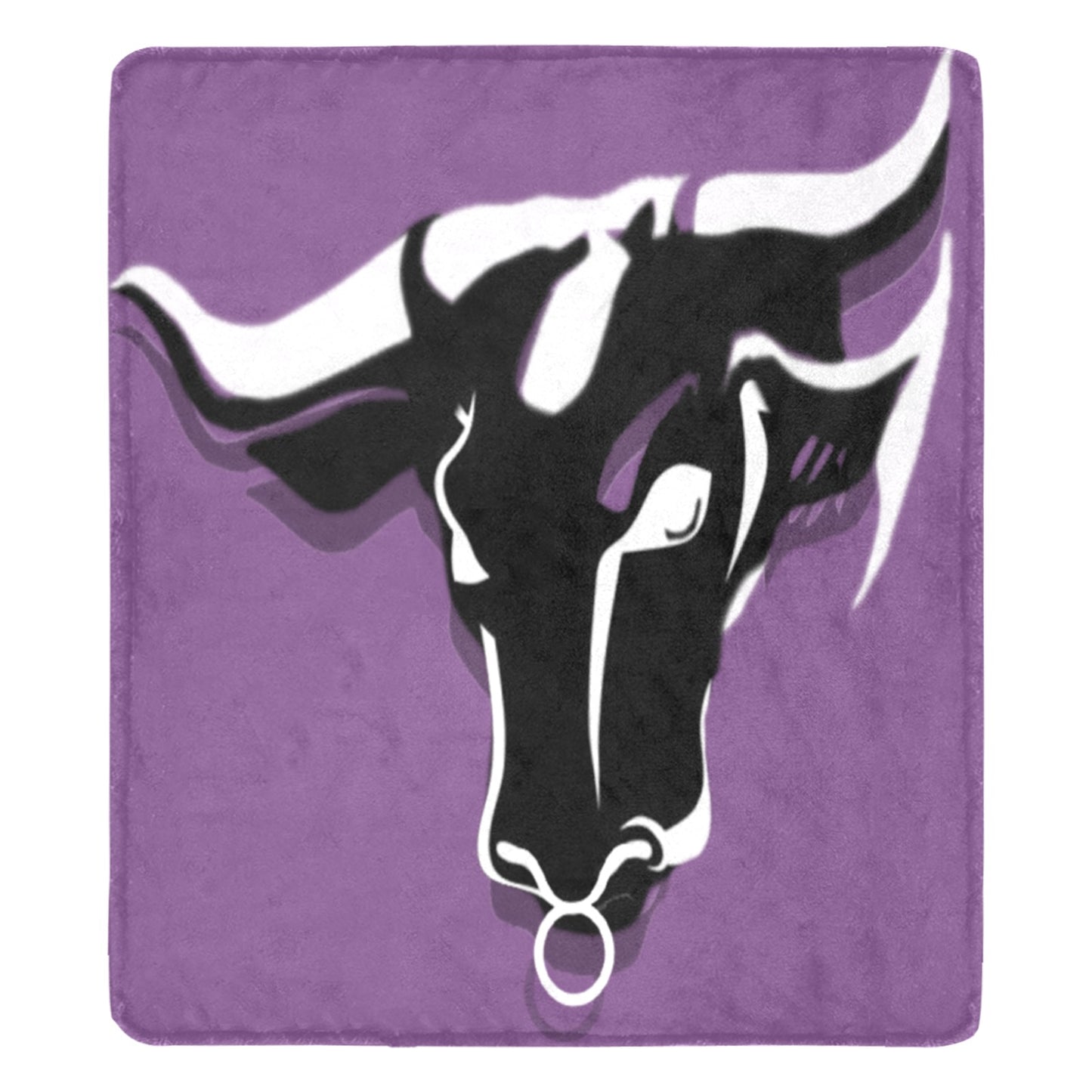 fz blanket bull (xl) one size / fz blanket - purple ultra-soft micro fleece blanket 70"x80"